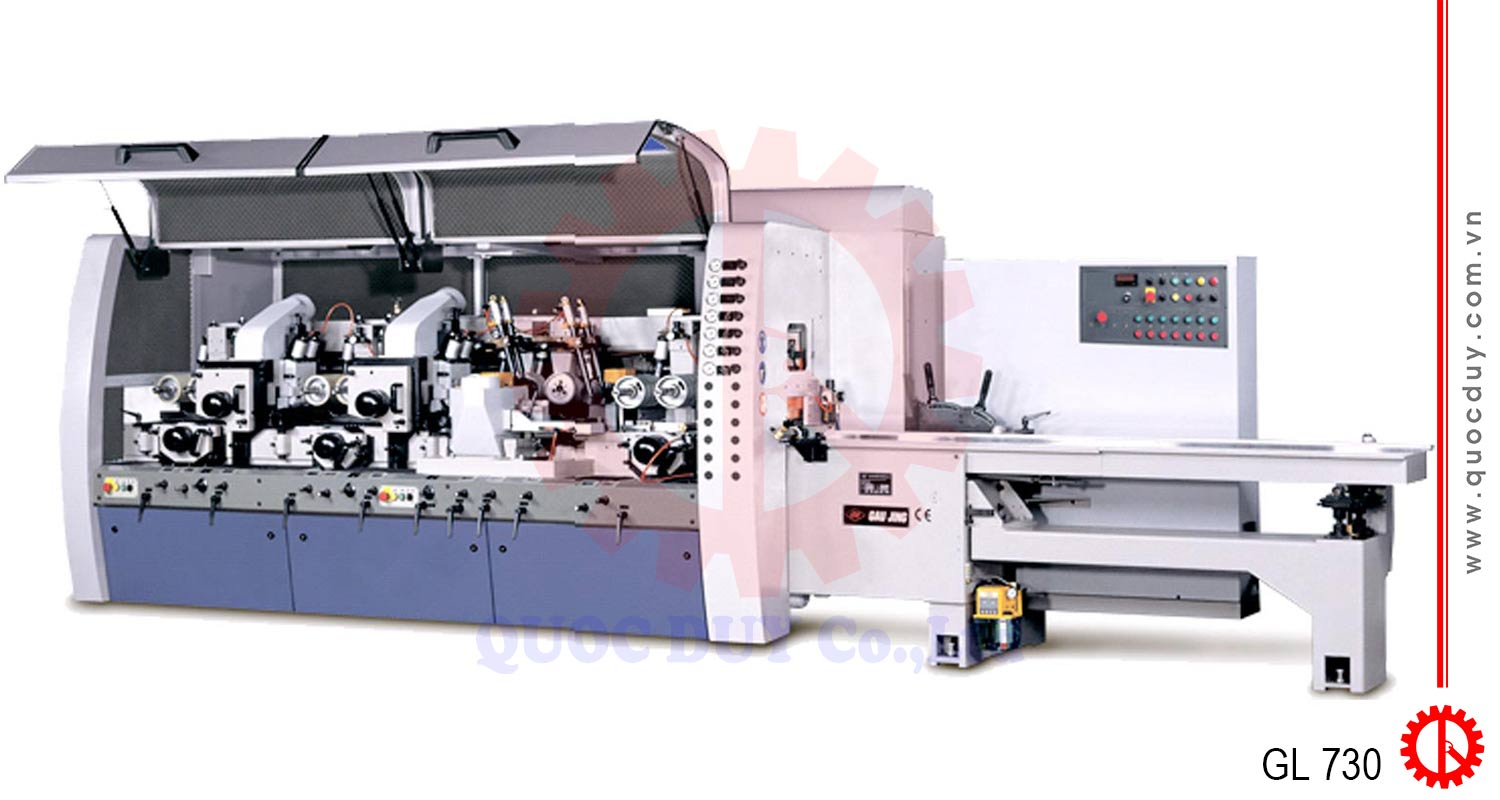 Máy bào 4 mặt 7 trục dao cnc GL 730 | Quốc Duy