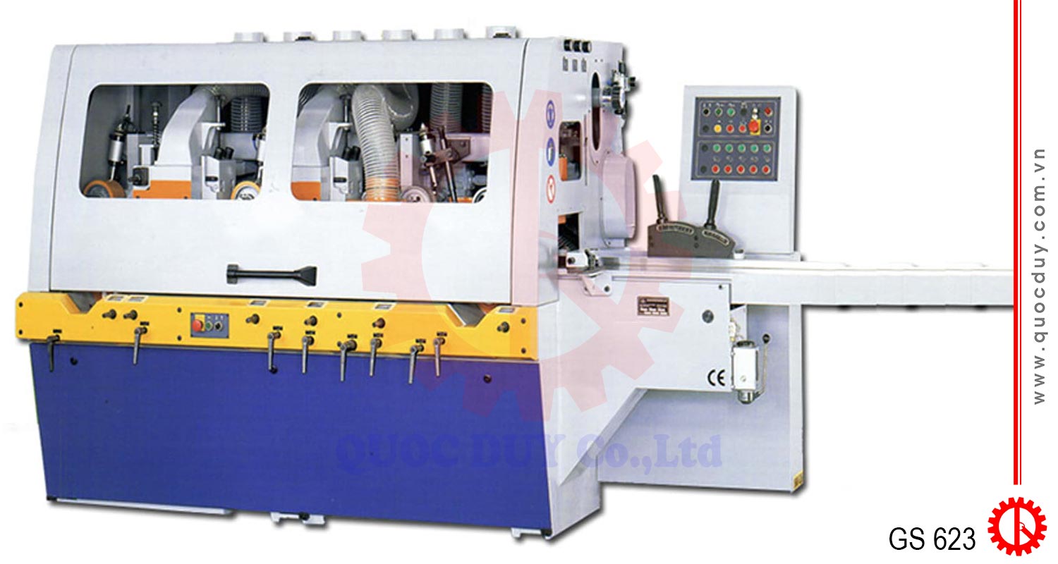 Máy bào gỗ bốn mặt 6 trục đài loan GS-623 | Quốc Duy