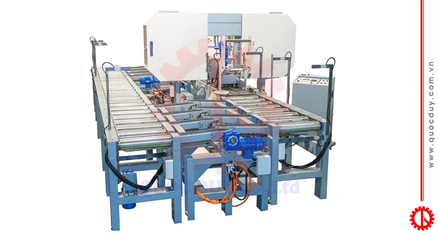 Máy cưa lọng nằm băng tải chuyển phôi HBR-400M | Quốc Duy