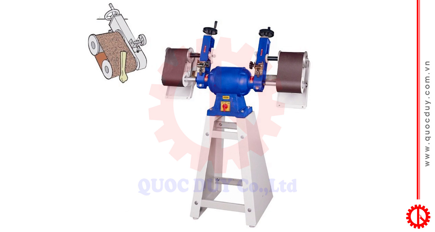 Máy chà nhám bo trục mút 2 băng GB-600D | Quốc Duy