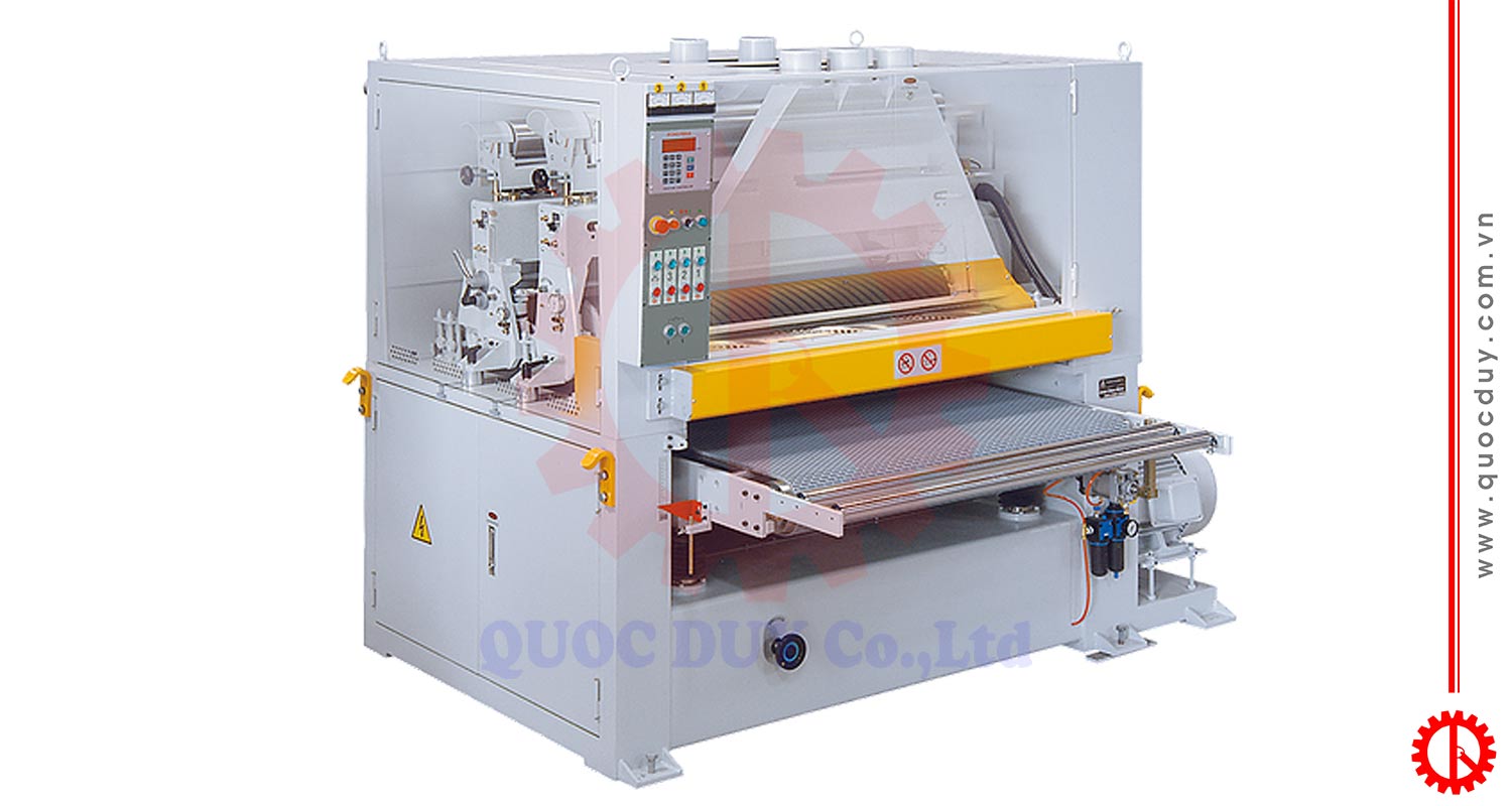 Máy chà nhám thùng 1300mm có trục bào PR 1300NDA | Quốc Duy