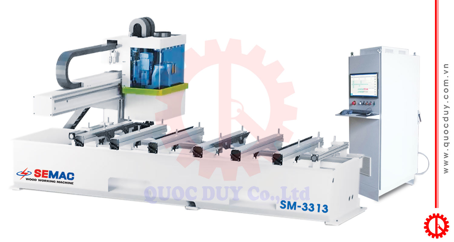 Máy gia công phay khoan xẻ ván cnc kết hợp SM-3313 | Quốc Duy
