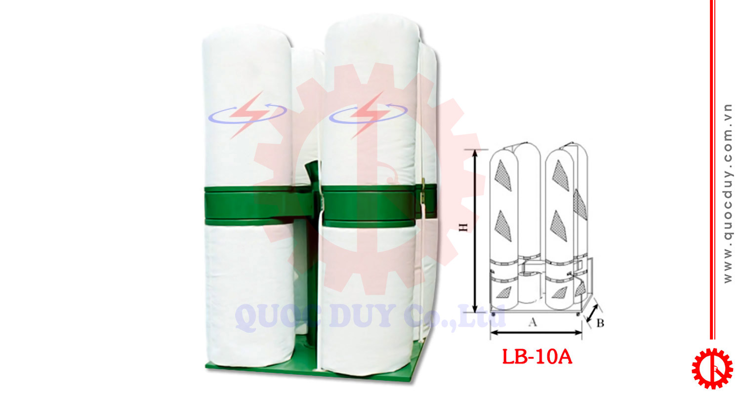 Máy hút bụi túi vải 10HP | Quốc Duy