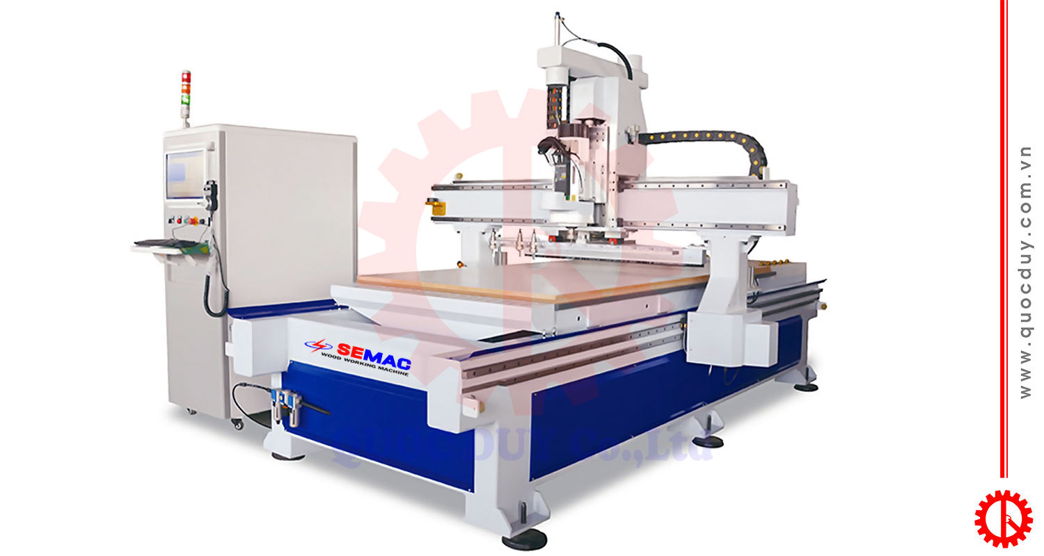 Máy cnc router 1 đầu tự động thay dao - SM 1325R1| Quốc Duy