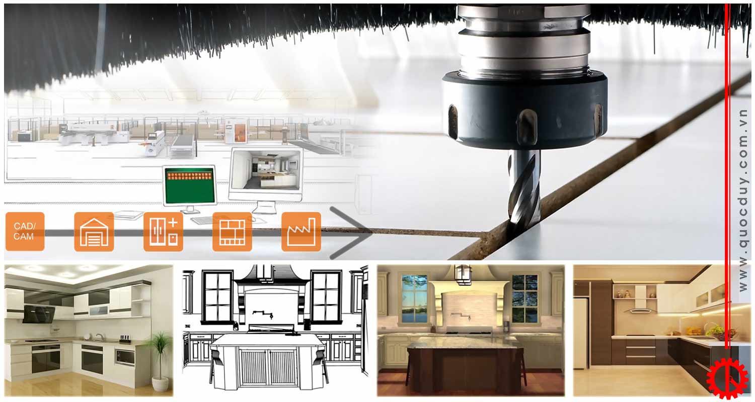 Dây chuyền sản xuất nội thất từ ván ép | Quốc Duy