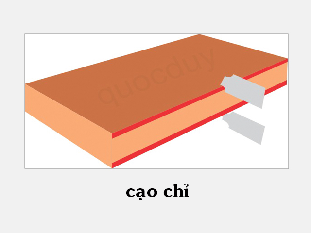 cạo chỉ dán cạnh | quốc duy