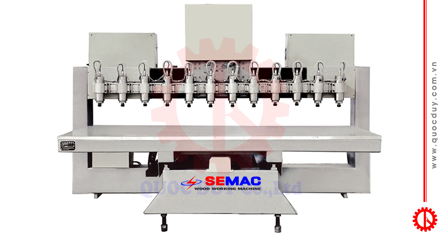 Máy điêu khắc gỗ 12 đầu 2d | Quốc Duy
