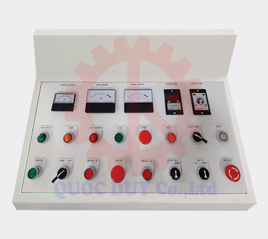 Tủ điều khiển nút nhấn máy ép cong cao tần | Quốc Duy