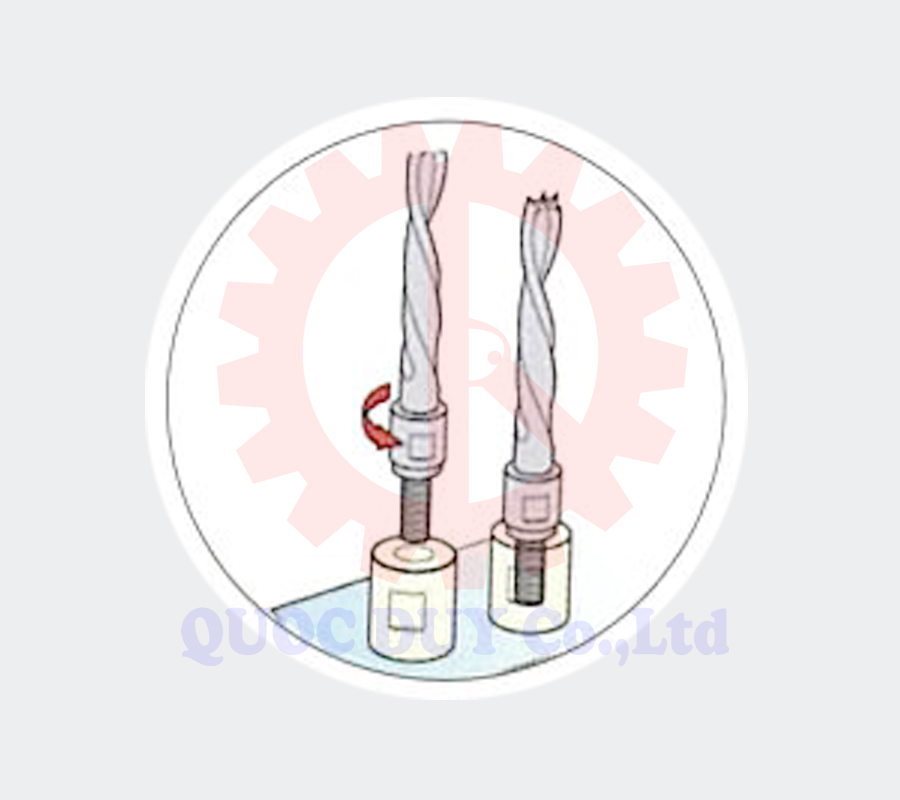 Mũi khoan chui ren gắn vào đầu khoan ngang longer cố định | Quốc Duy