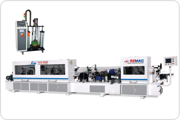 máy dán cạnh thẳng nghiêng sử dụng keo Pur | quốc duy