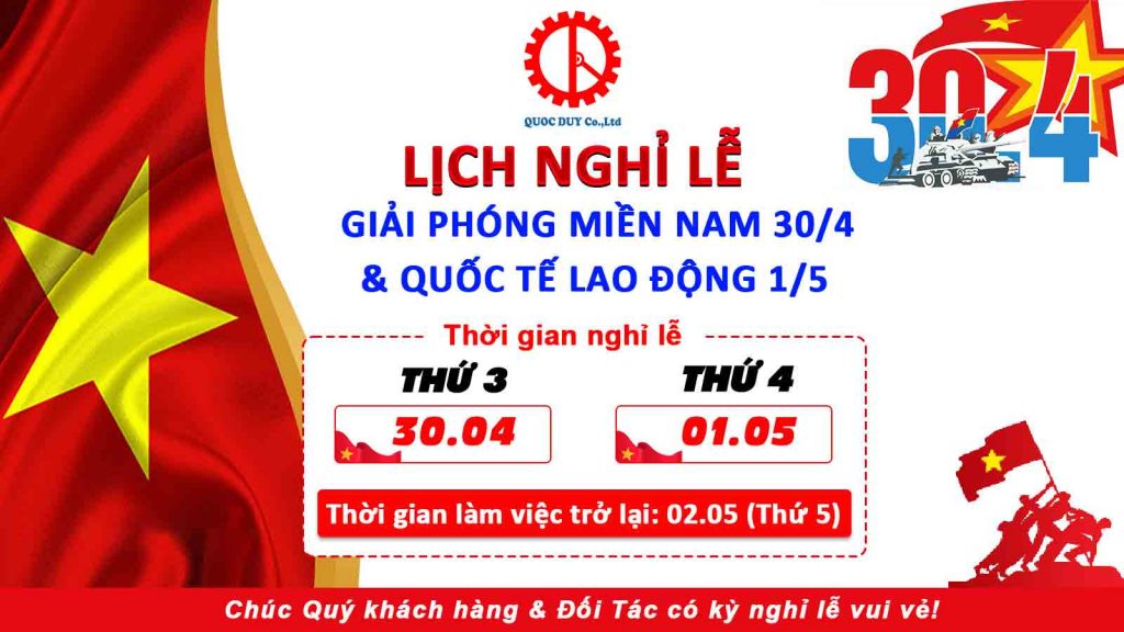 LỊCH NGHỈ LỄ 30-4-2024