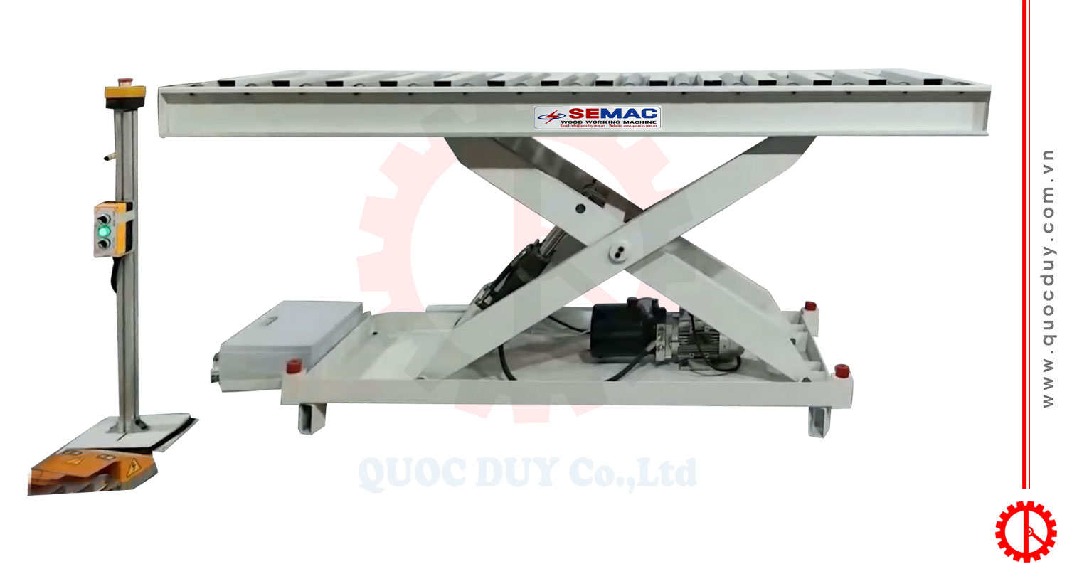 Bàn nâng hạ phôi tự động cho máy dán cạnh | Quốc Duy