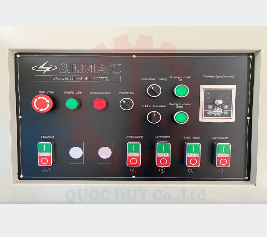Bảng điều khiển máy bào 4 mặt 4 trục | Quốc Duy