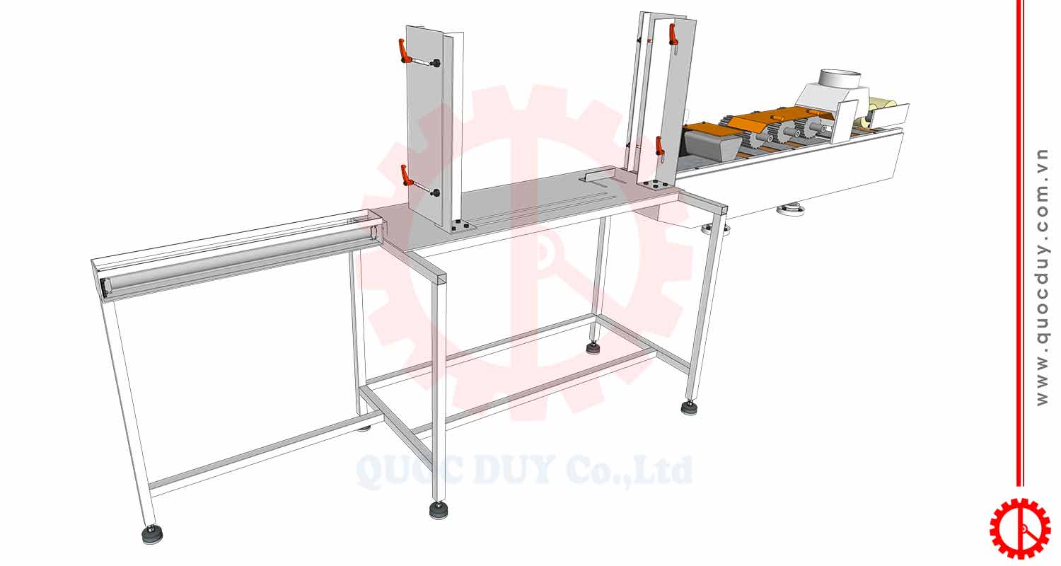 Bộ đưa phôi dùng cho máy bào loại phôi cùng chiều dài