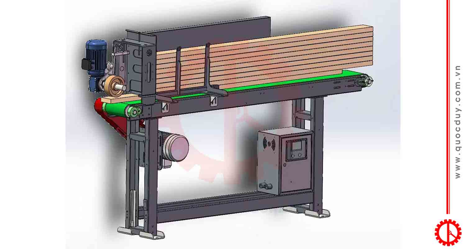 Bộ đưa phôi dung cho máy bào loại khác chiều dài
