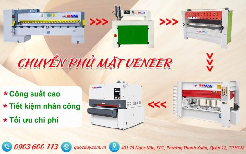 Chuyền ép phủ mặt veneer | Quốc Duy