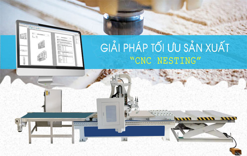 chuyền cnc nesting sản xuất nội thất gỗ công nghệ 4.0
