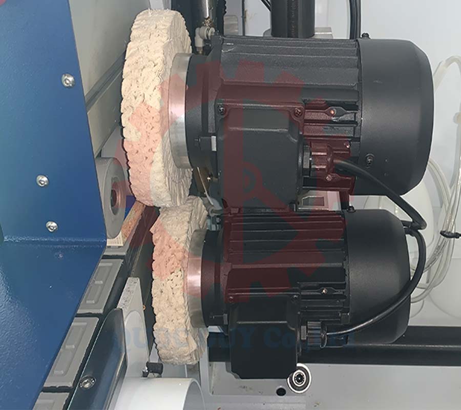 Cụm chổi đánh bóng máy dán cạnh thẳng nghiêng option keo pur | Quốc Duy