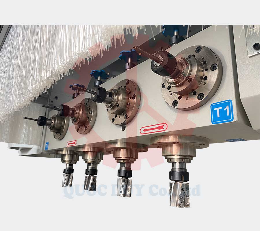 Cụm gia công máy mộng âm dương | Quốc Duy