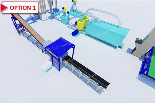 Dây chuyền làm viên nén gỗ option 1 | Quốc Duy
