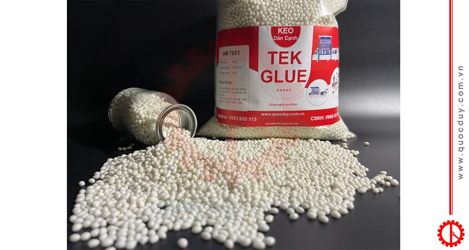 Keo hạt dán cạnh nhiệt độ cao tek glue