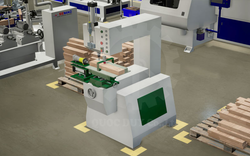 khoan và phay rãnh xéo thanh chắn | Quốc Duy