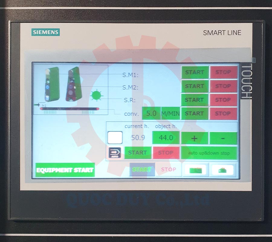 Màn hình chạm máy nhám thùng tự động | Quốc Duy