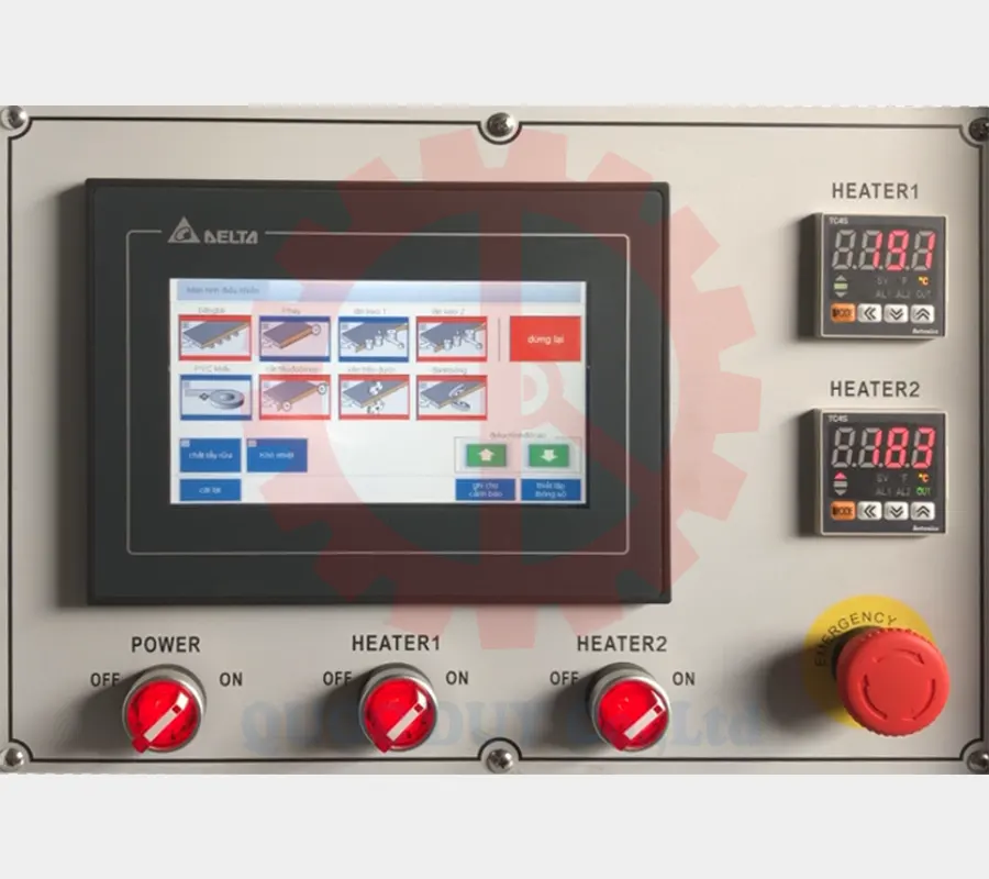 Màn hình điều khiển máy dán cạnh 45/90 độ | Quốc Duy