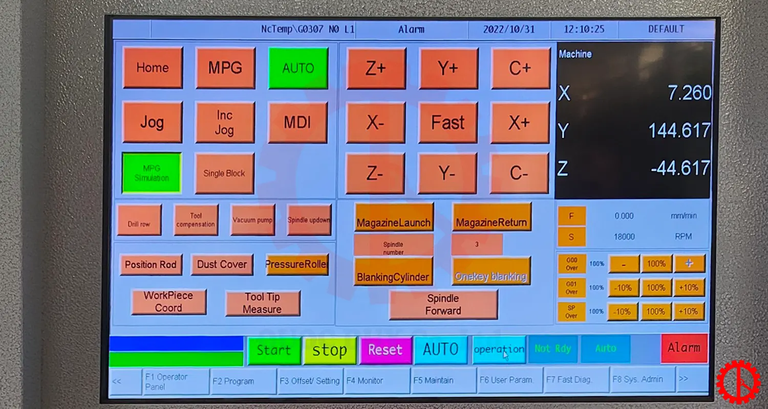 Màn hình điều khiển máy phay cnc router có rulo đè phôi |SEMAC