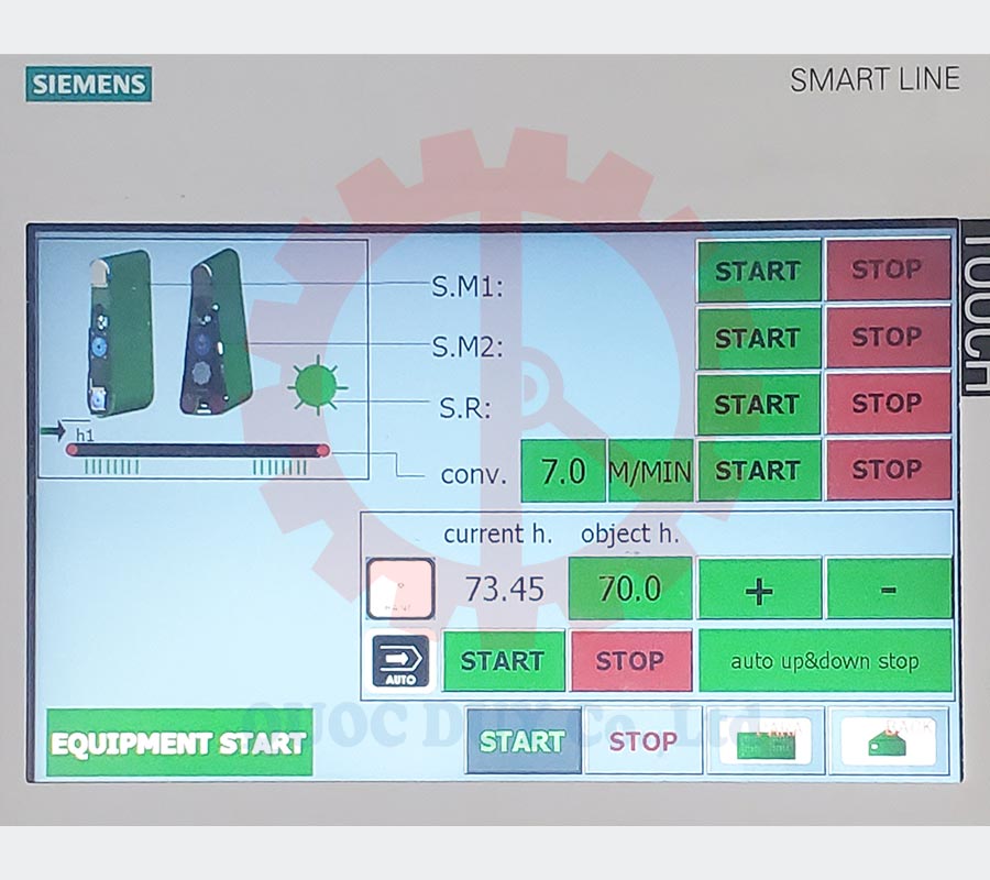 Màn hình máy chà nhám thùng 2 trục khổ 700mm | Quốc Duy