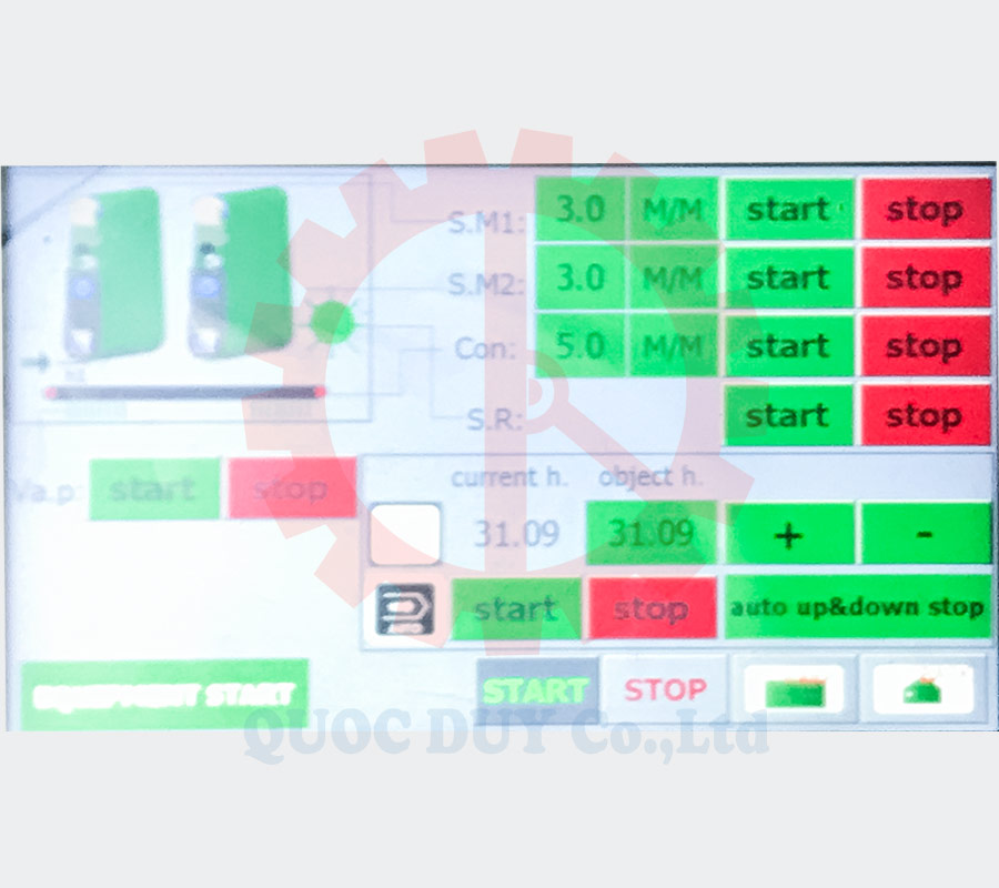 Màn hình máy trà nhám 2 trục | Quốc Duy