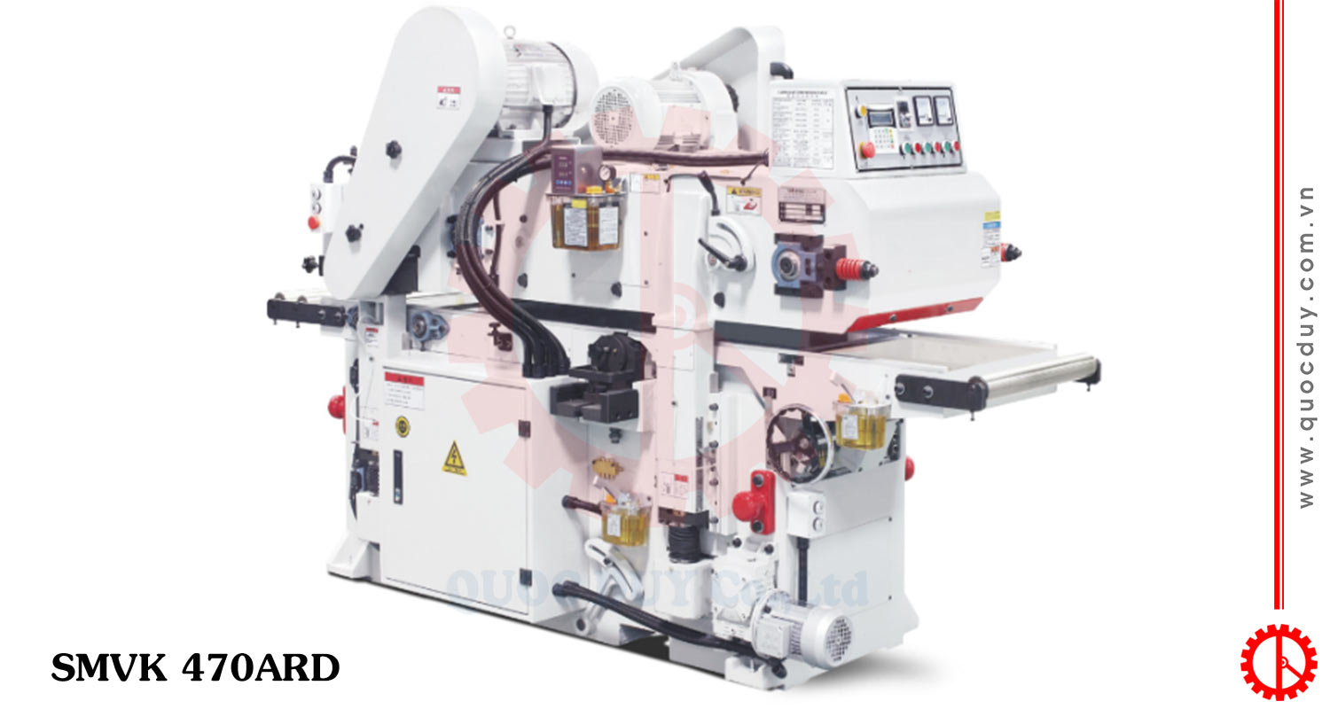 Máy bào 2 mặt 4 tấc dao xoắn - SMVK 470ARD | Quốc Duy
