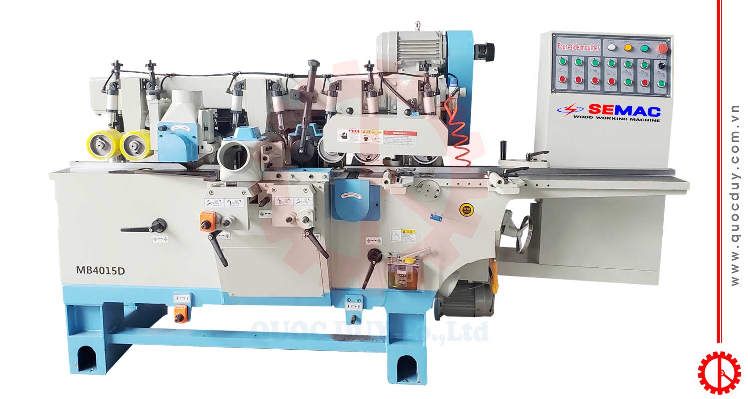 Máy bào bốn mặt 4 trục dao - MB 4015D | Quốc Duy