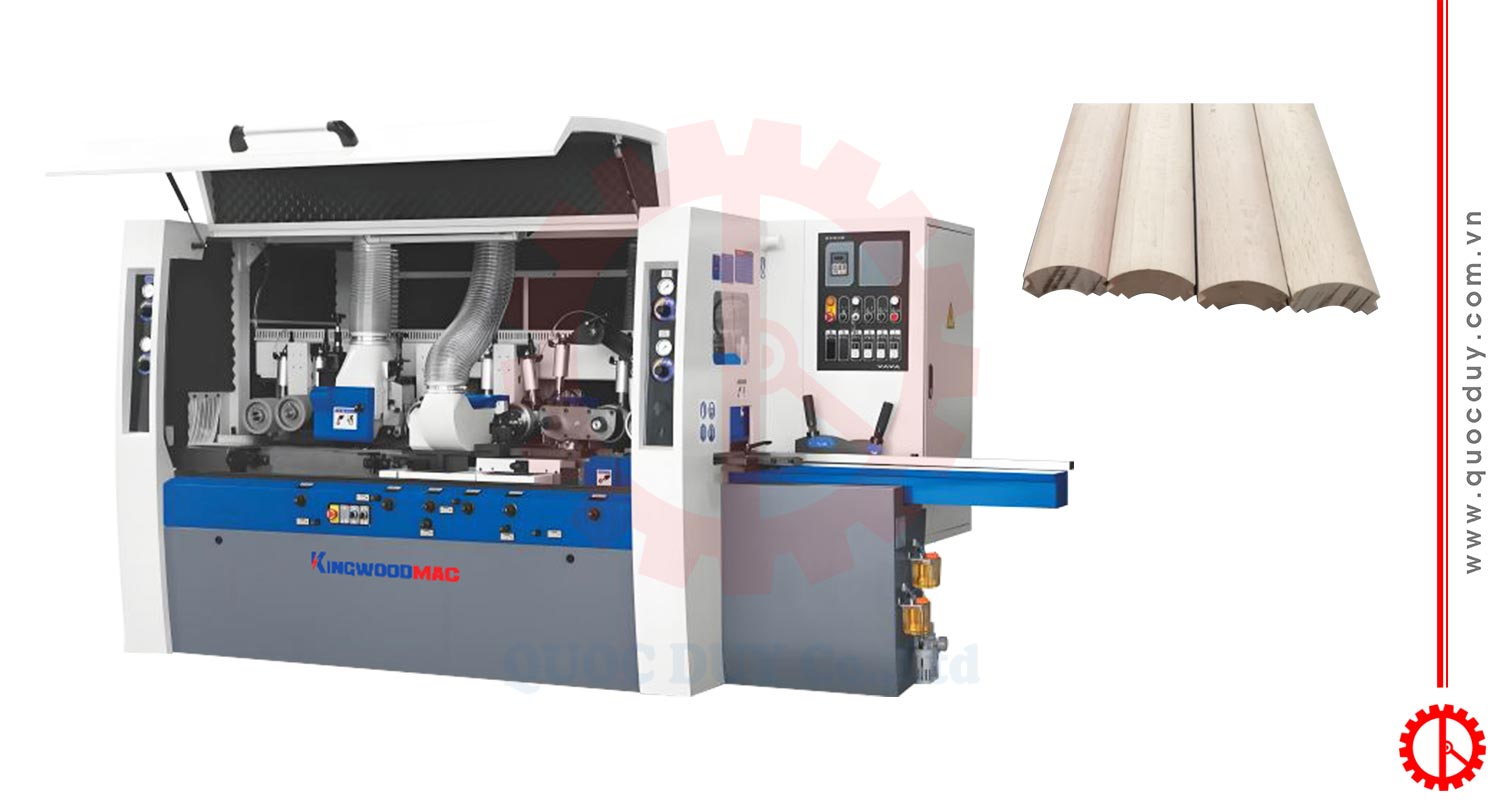 Máy Bào Gỗ 4 Mặt 4 Trục 160mm | Quốc Duy