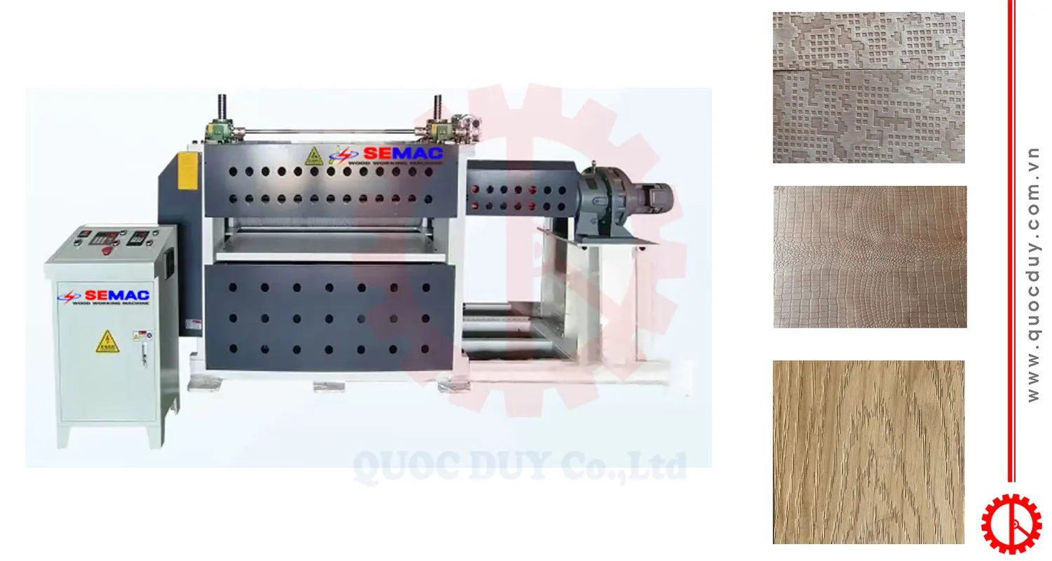 Máy cán vân 1 mặt 1m3 tải nặng | SEMAC
