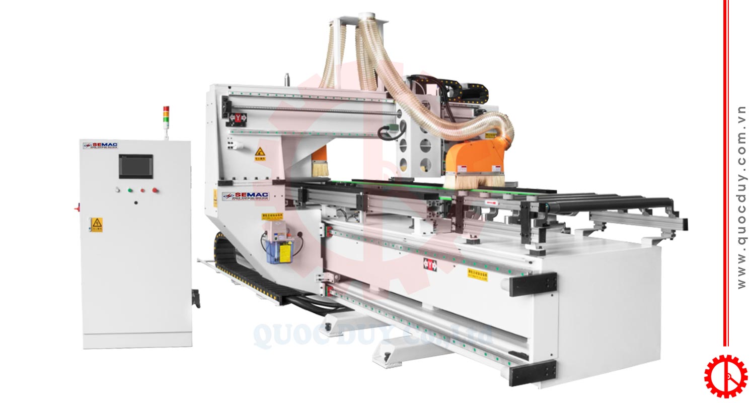 Máy cắt 4 biên cửa 2 đầu cắt