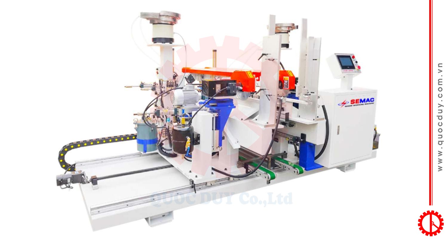 máy cắt khoan đóng chốt 2 đầu tự động | Quốc Duy