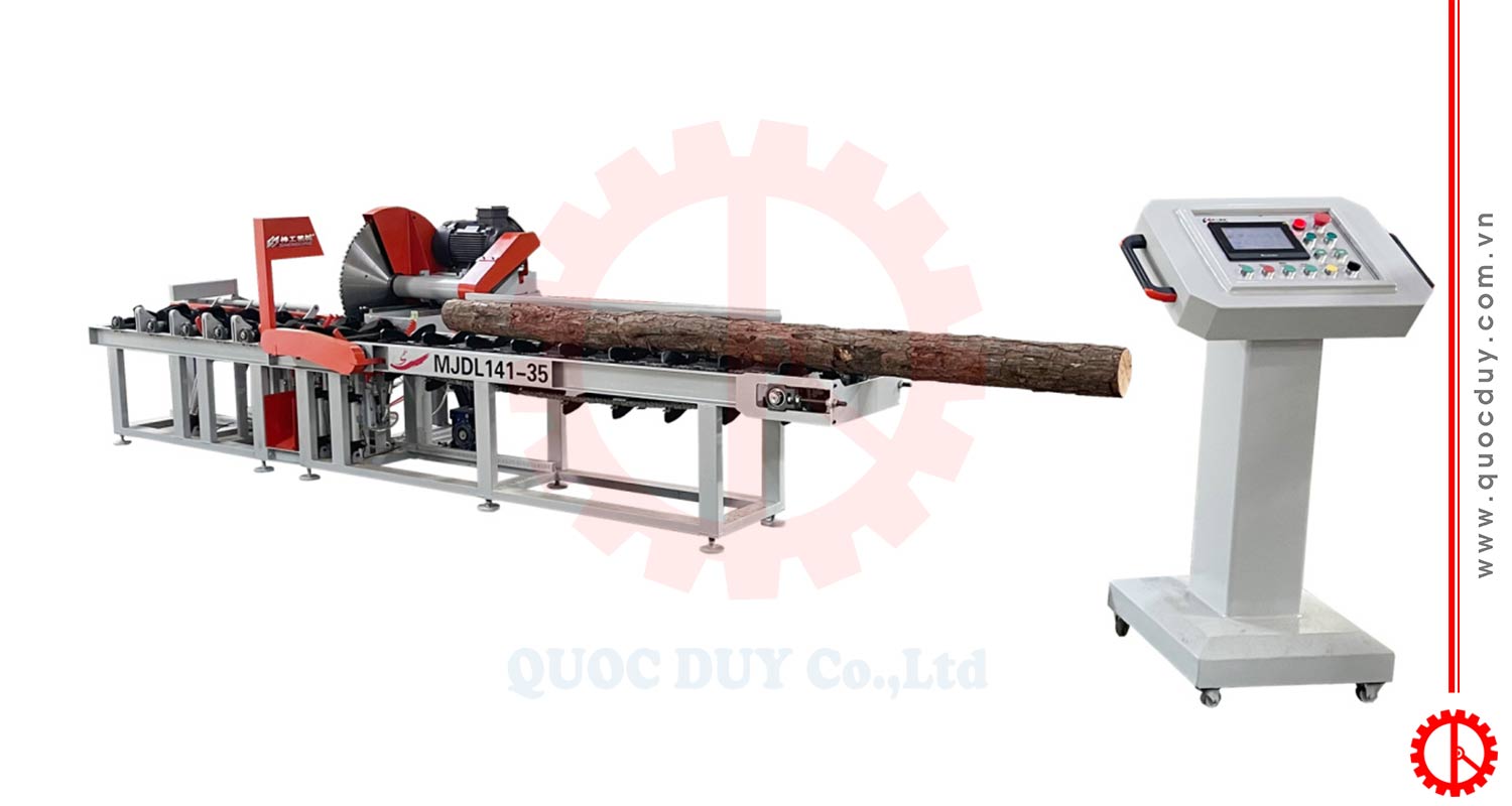 Máy cắt khúc gỗ tự động | Quốc Duy