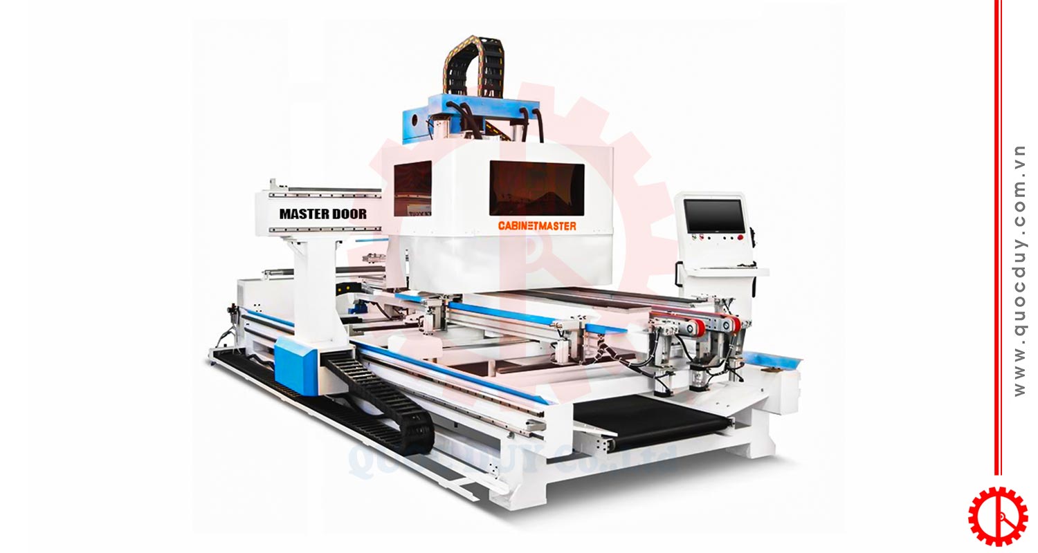 Máy cắt phay khoan CNC làm cửa gỗ công nghiệp