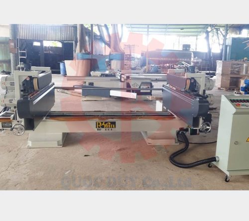 Máy cắt phay mộng 2 đầu băng tải liên tục RH 180a | Quốc Duy