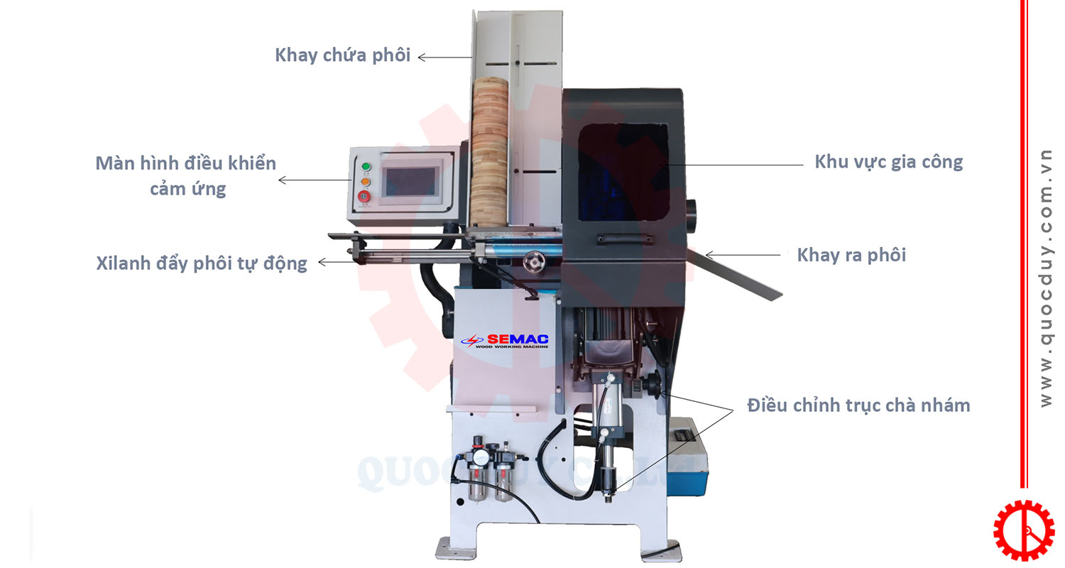 MÁY CHÀ NHÁM CẠNH TRÒN CẤP PHÔI TỰ ĐỘNG - MO 23