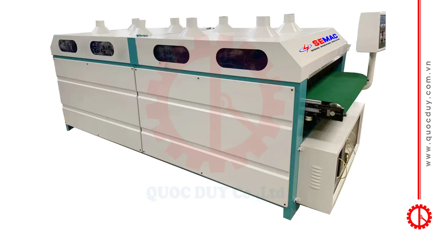 Máy chà nhám chổi 6 trục | Quốc Duy