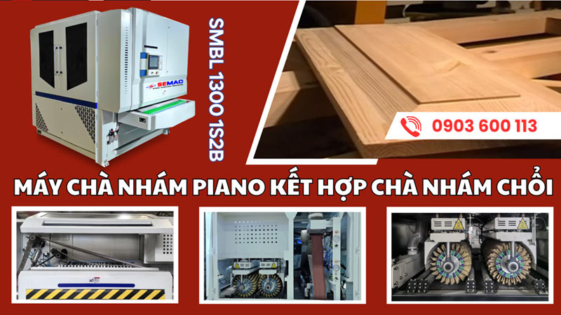 Máy chà nhám piano kết hợp chà nhám chổi hiệu quả