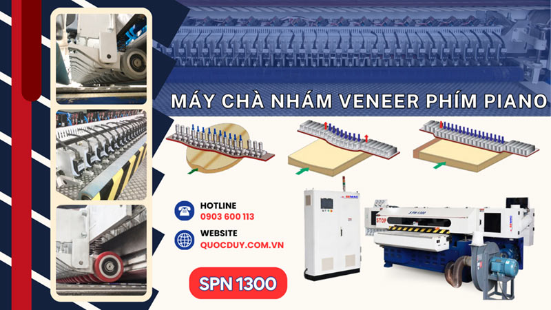 Máy chà nhám veneer piano tự động