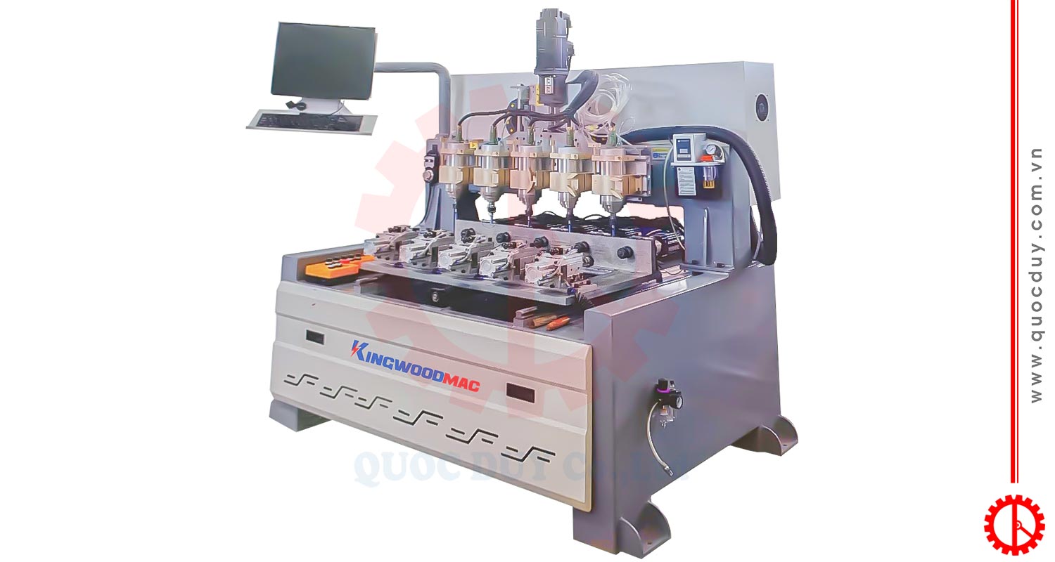 Máy chạm khắc CNC 5 đầu | Quốc Duy