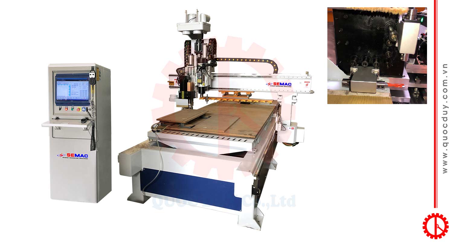 Máy CNC 1 đầu router 1 cụm khoan