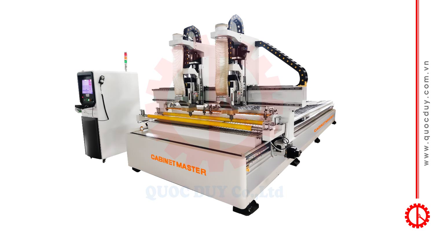 Máy CNC 2 Đầu Thay Dao Độc Lập | Quốc Duy