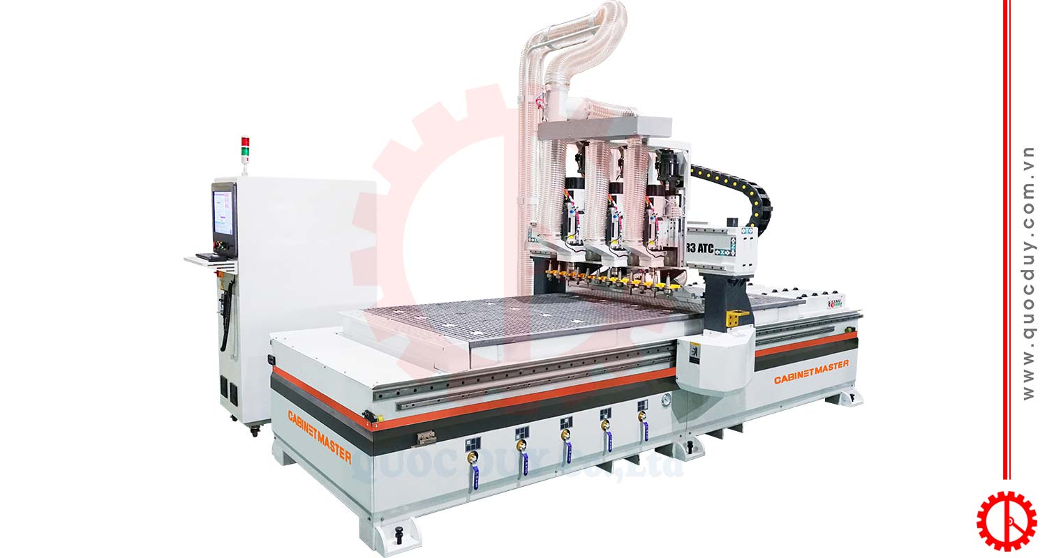 Máy CNC 3 đầu độc lập thay dao tự động
