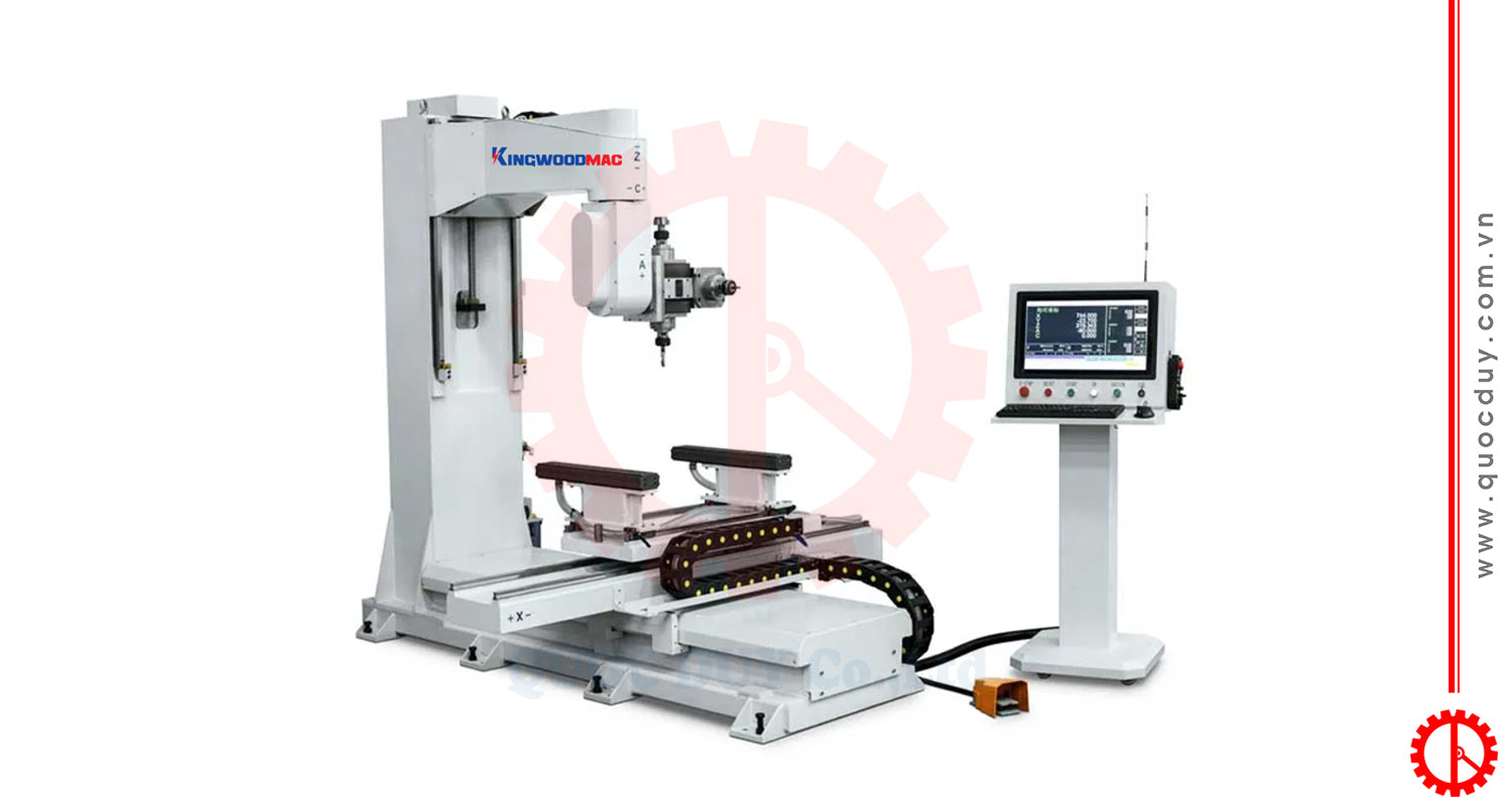 Máy CNC 3D 5 trục 4 dao bàn đơn | Quốc Duy