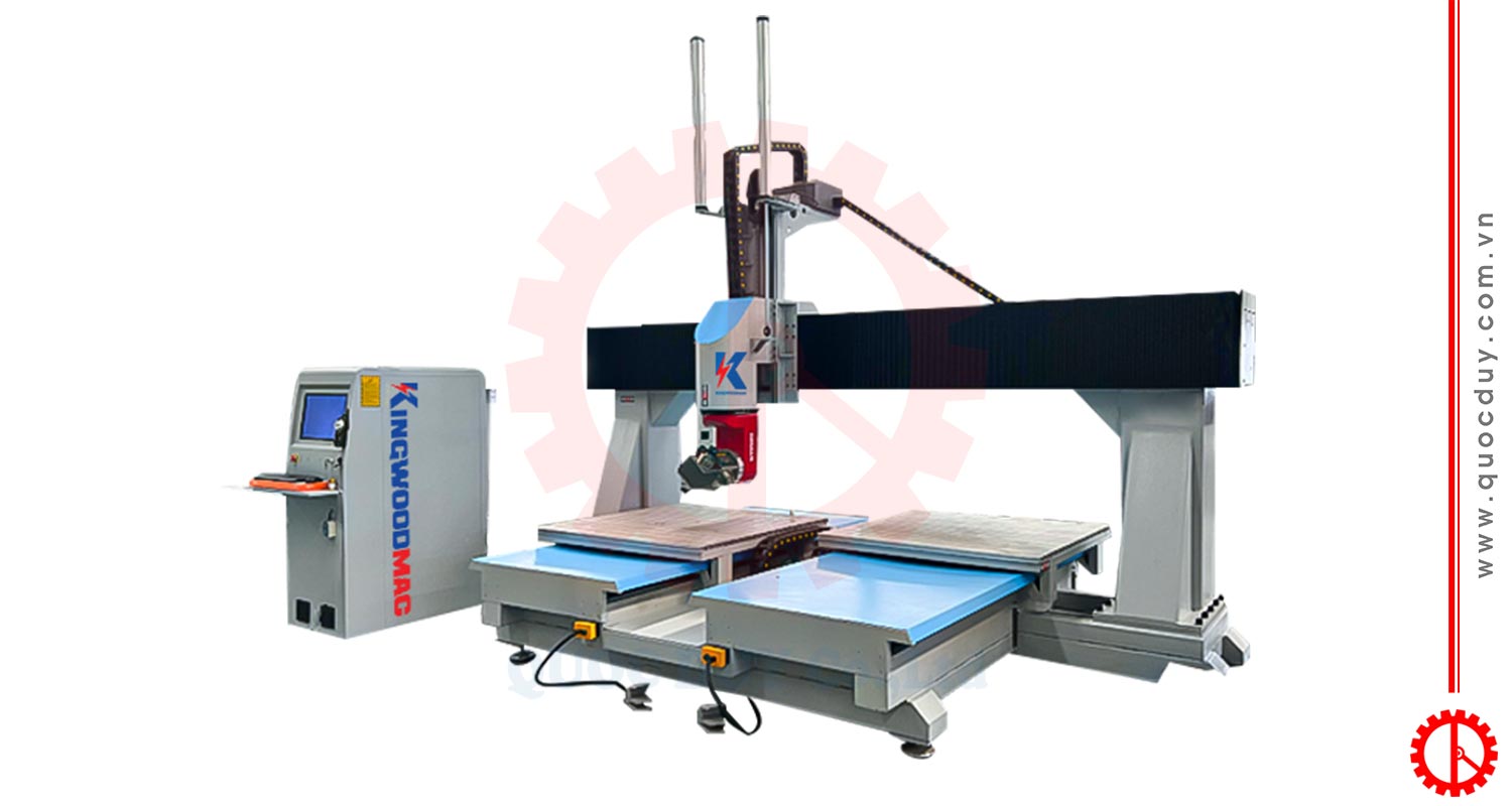 Máy CNC 3D 5 Trục 4 Đầu Dao Tải Nặng | Quốc Duy